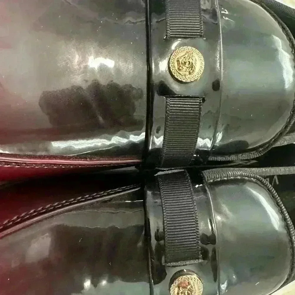 Versace Men's‎ Patent Leather Ombre Loafers Dress Shoes Made in Italy Size 44